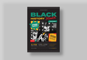 Black History Month Flyer Template