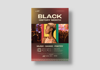 Black History Month Juneteenth Kwanzaa Flyer Template