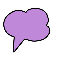 Speech bubble message