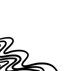 Abstract doodle corner border