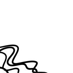 Abstract doodle corner border