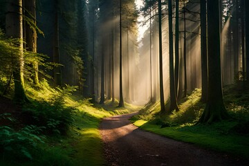 Obraz premium morning in the woods