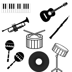 set of musical instruments