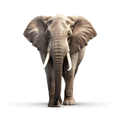 Obraz premium Elephant isolated on white background. AI generetive