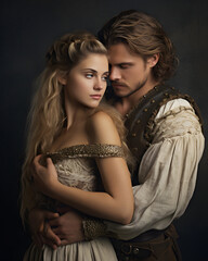 Historical Viking Romantic Couple