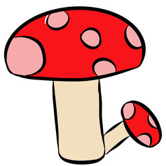 Mushroom red cartoon food