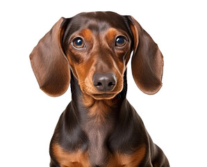 Fototapety  Portrait of a dachshund dog isolated on transparent background