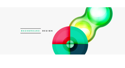 Creative circle geometric abstract background