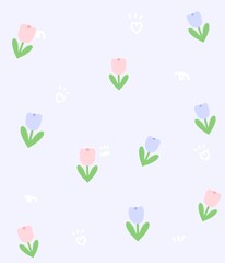 seamless pattern with flowers