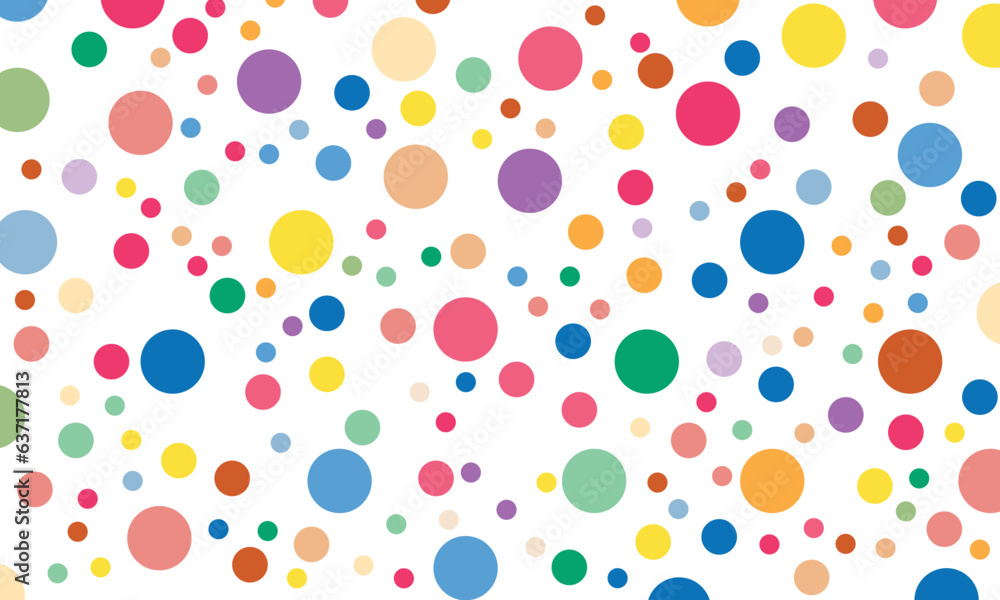 Aufkleber random colorful small polka dot seamless pattern background retro vintage vector design