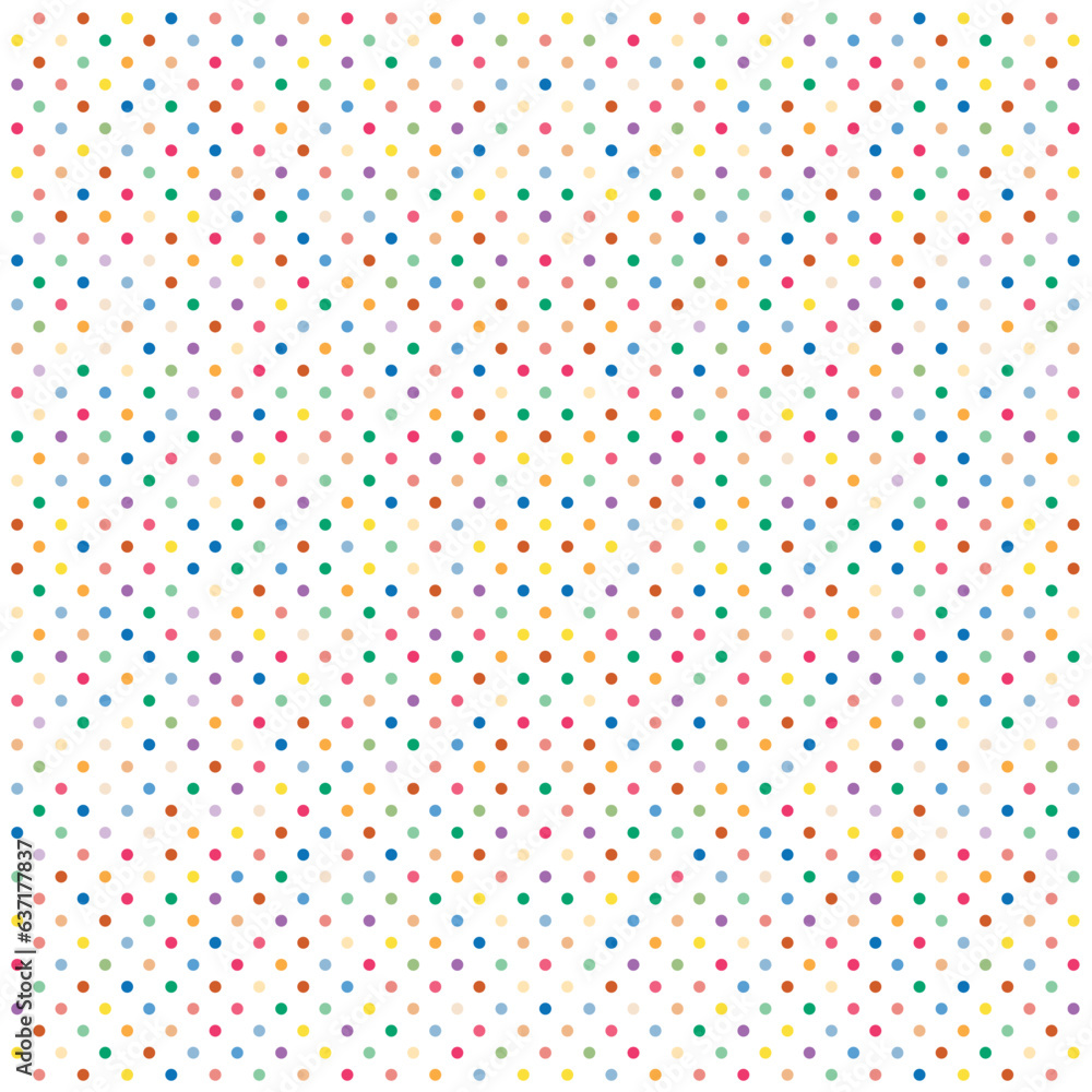 Aufkleber random colorful small polka dot seamless pattern background retro vintage vector design