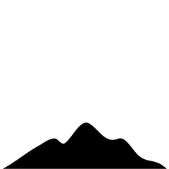Mountain hill landscape silhouette