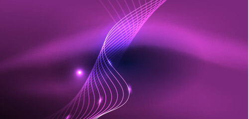 Abstract background neon wave. Hi-tech design for wallpaper, banner, background, landing page, wall art, invitation, prints, posters