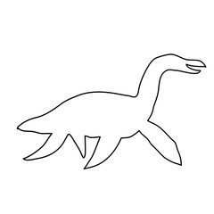 dinosaur line silhouette