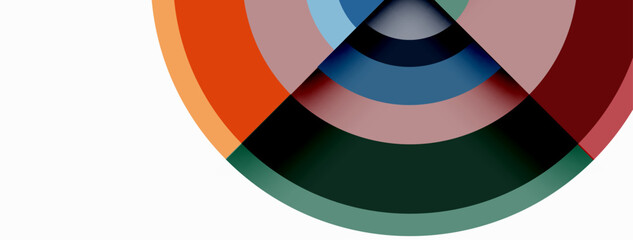 Obraz premium Circle trendy minimal geometric abstract background. Vector Illustration For Wallpaper, Banner, Background, Card, Book Illustration, landing page