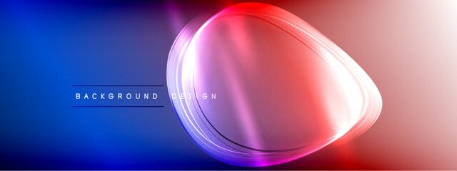 Vector abstract background - liquid transparent bubble shapes on fluid gradient with shadows and light effects