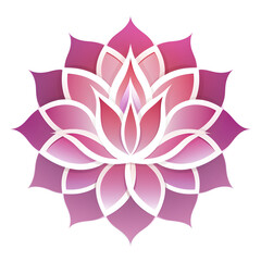 simple logo of lotus flower type a, generative ai