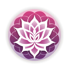 simple logo of lotus flower type b, generative ai