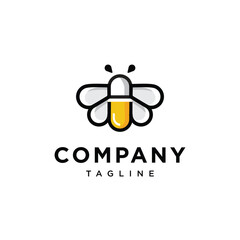 Bee pharmacy logo icon vector template.eps
