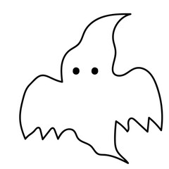 ghost spooky halloween hand drawn line