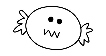 candy halloween hand drawing line