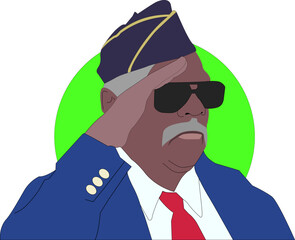 Illustration of Veteran Portrait, fit for design element or background design resources