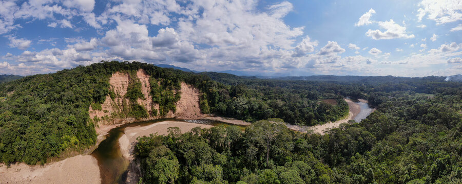 chapare/ villa tunari river in bolivia