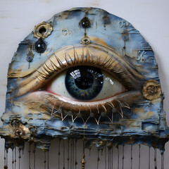 realistic eye 3d painting type c, generative ai