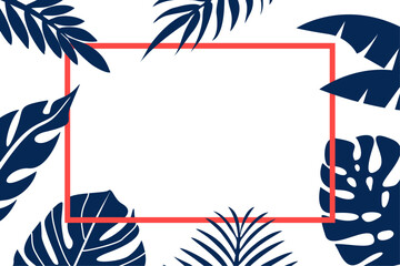 Tropical background for advertising discount template