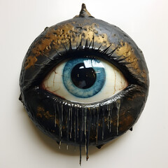 realistic eye 3d painting type e, generative ai