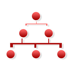 3d render of a red and white spheres on white background