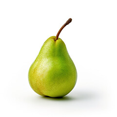 Green Pear isolated on black background