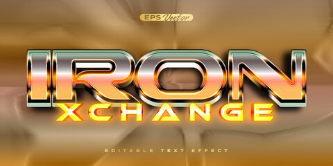 80s iron xchange editable text effect back to the future theme