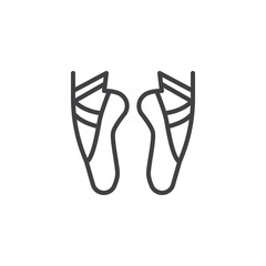 Ballerina's feet line icon
