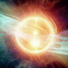 Obraz premium fractal energy burst arrangement