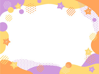 カラフルポップでかわいい秋のもみじの背景