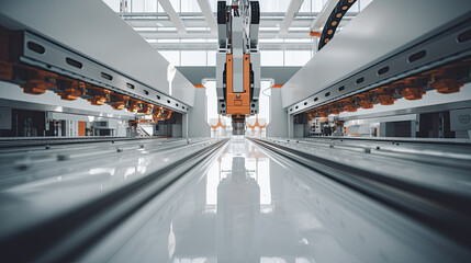 factory workshop interior and machines