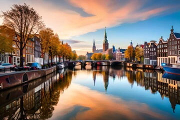 Obraz premium city at night generated Ai