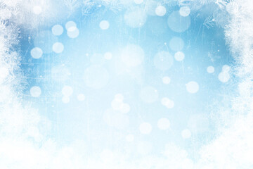 Frosty Christmas Bokeh Background
