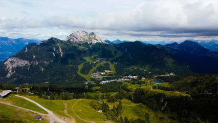 Fototapeta na wymiar Nassfeld ski resort, mountains, Austria