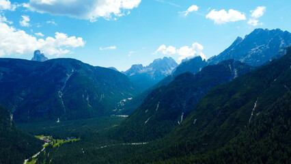 Obraz premium Crep Checio peak, Tre Cime, mountains