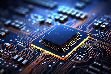  Discover how to choose the very best microcontroller or microprocessor for your specific electronics product.Generated with AI - obrazy, fototapety, plakaty