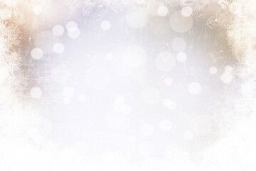 Frosty Christmas Bokeh Background