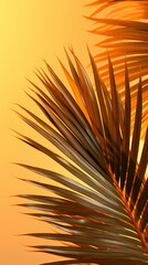 Close up of a palm tree leaf.Generative Ai