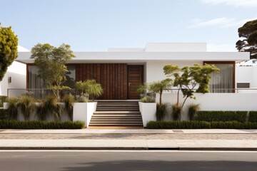 front facade of a house with modern exterior
