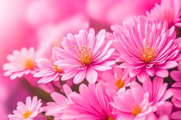 Obraz premium close up of pink chrysanthemum, beautiful Wallpaper, Landscape, and Background - Generative AI