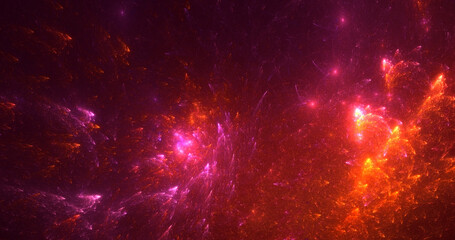 3D rendering abstract fractal polygon background 