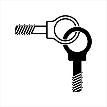 black metal bolt and ring clip art preview