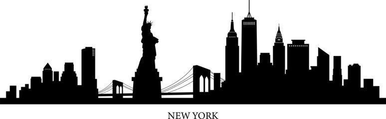 アメリカ、ニューヨークの街並みの風景による背景素材