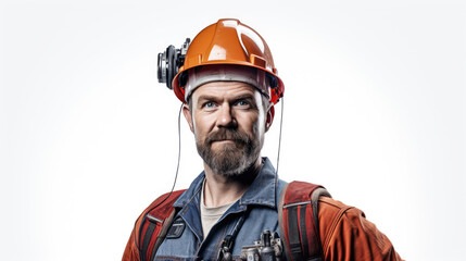 Fototapeta premium An engineer. isolated on white background, Generative AI